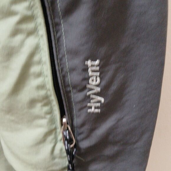 North Face Womens M HyVent Waterproof Jacket Coat Green/Gray  Full Zip Pockets - Picture 12 of 16